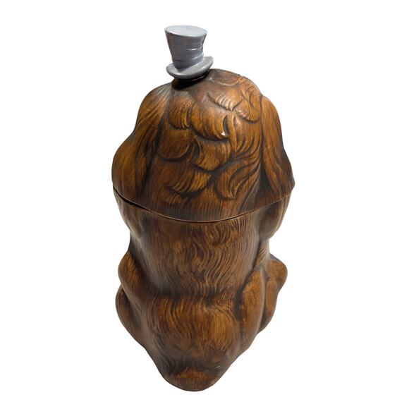 Vintage Treasure Craft Cocker Spaniel Cookie Jar with Hat - Picture 2 of 4